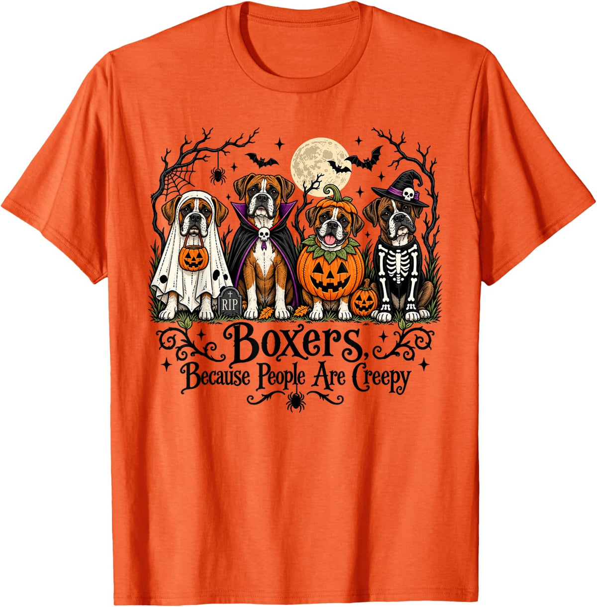 Boxers Because People are Creepy Halloween Dogs
